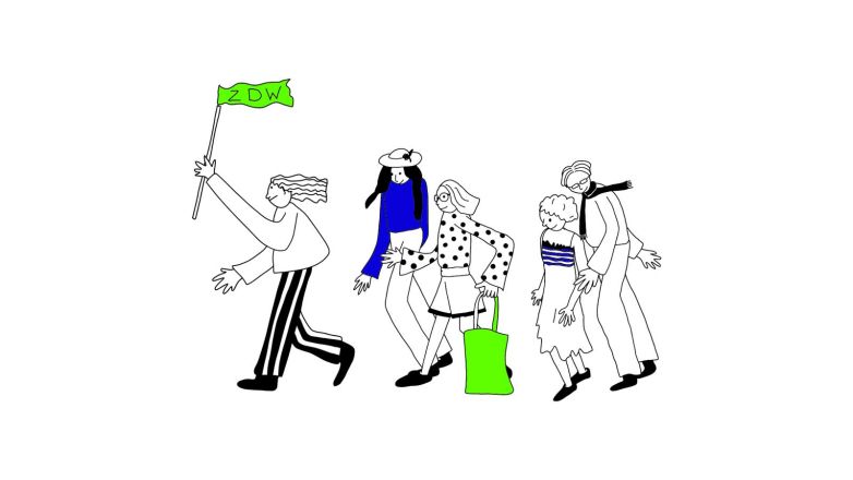 Inspiriert spaziert, Zurich Design Weeks, llustration: © Paula Mühlena