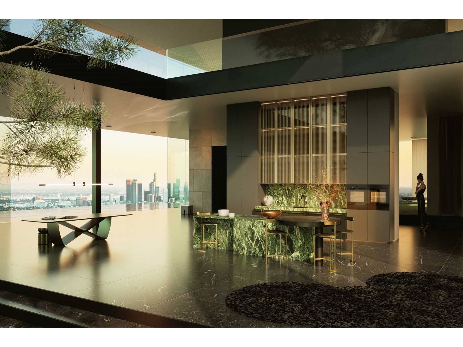 Mit ihrer visionären Designsprache verbindet die neue Küche «Siematic Mondial» die Schlichtheit geometrischer Formen mit der Opulenz ausdrucksstarker Materialien. Durch die nahezu freie Auswahl an Farben und Formen, Materialien, Materialstärken und Ausstattungsoptionen kann die Küche optisch wie haptisch zum Spiegel der eigenen Persönlichkeit werden. SIEMATIC.