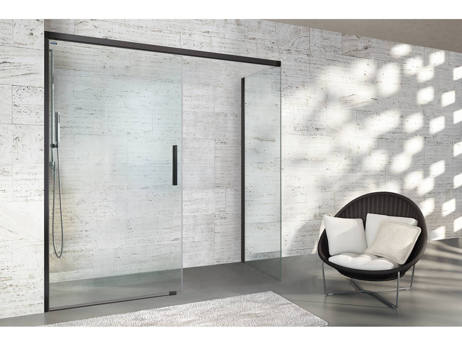 Als neue Variante der Duschwandserie verzichtet die Version «Bella Vita 3 Plus» auf Wandprofile bei den Schiebetüren und sorgt dadurch für eine grössere Transparenz und eine besonders moderne und ansprechende Optik. Duscholux.