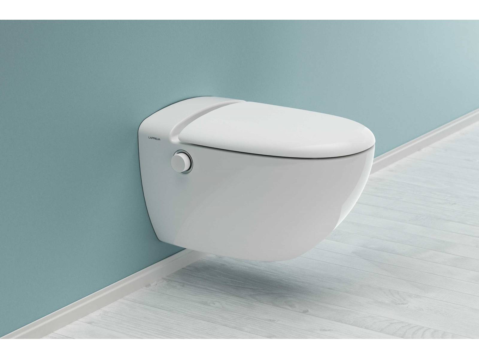 Das Dusch-WC «Lapreva P3» besticht durch seine Einfachheit. Es bietet alle wichtigen Grundfunktionen, einen Duschstrahl bis zu 3.5l / min, formschönes Design und einfachste Bedienung via Multifunktionsknopf oder App. LAPREVA.