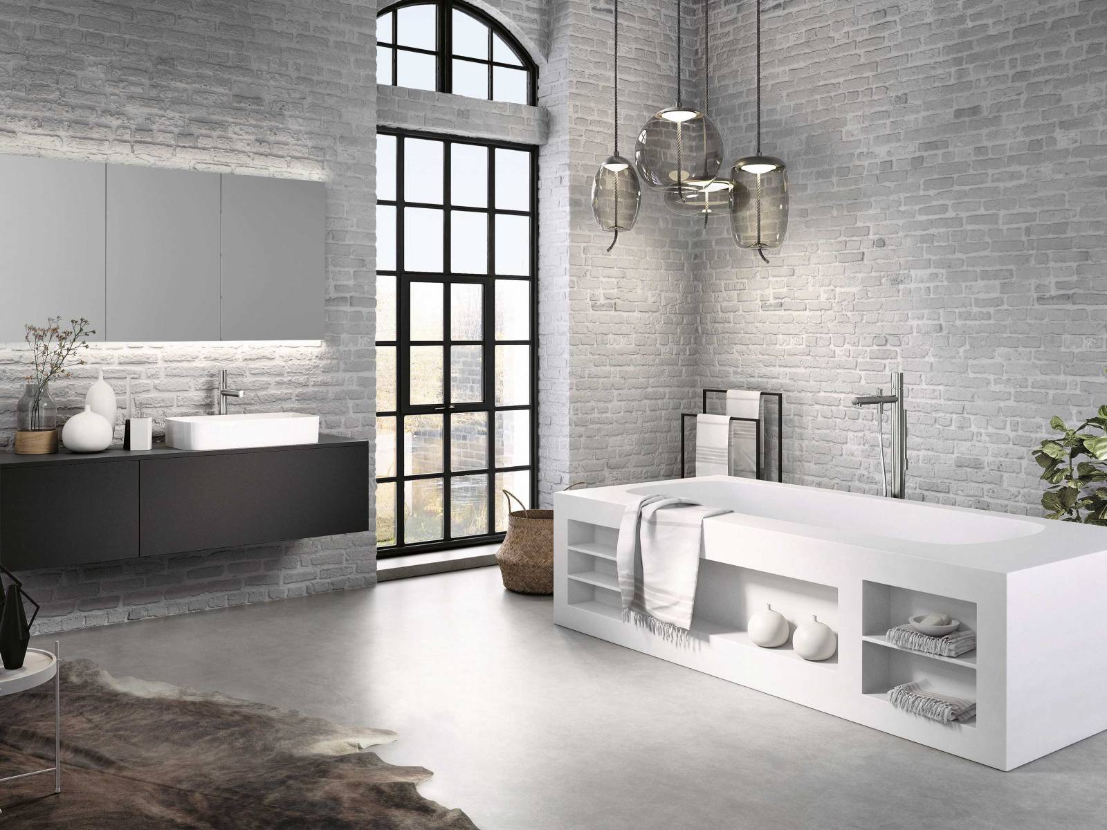 Widerstandfähig, langlebig, und sehr hygienisch lauten die Eigenschaften, die man Corian zuspricht. Seine matte, porenfreie Oberfläche sieht aus wie Stein, ist allerdings samtig und warm. In der Manufaktur im Seetal nach persönlichem Wunsch und auf Mass hergestellt, eröffnet die Wanne «Purity» unzählige Möglichkeiten. Talsee.