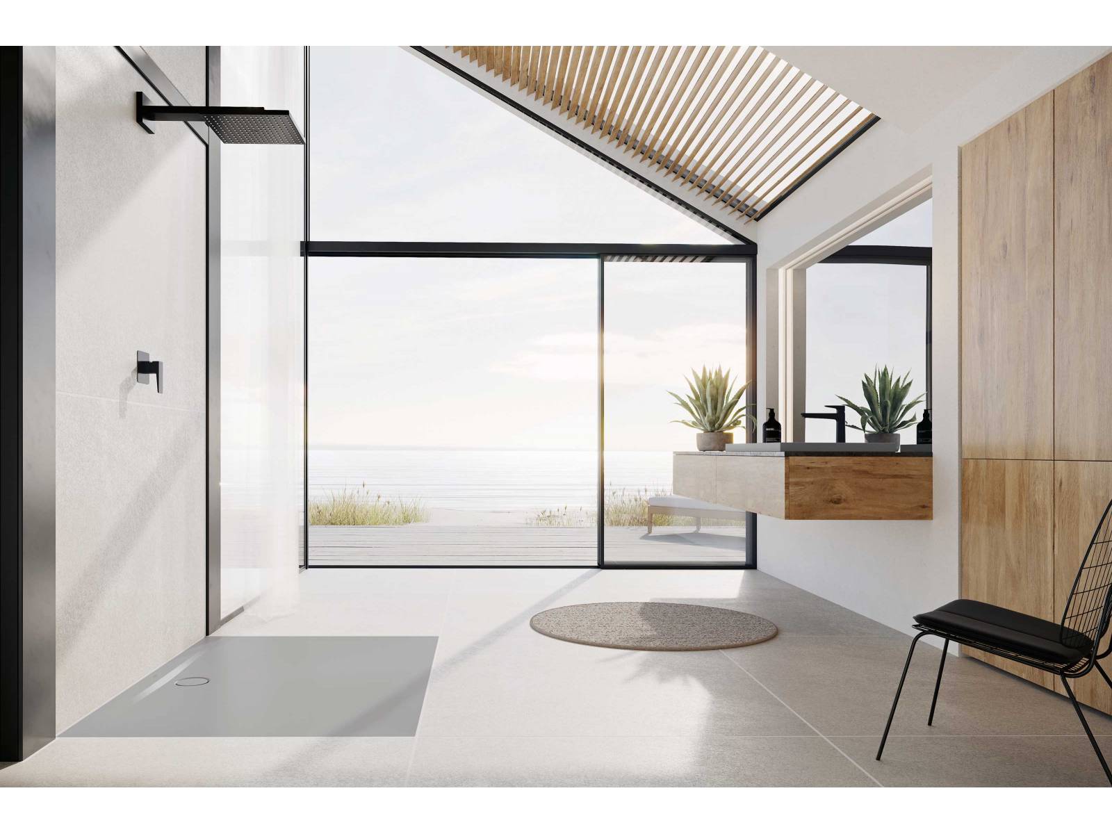 Entworfen vom Berliner Designer Werner Aisslinger überzeugt die emaillierte Duschfläche «Superplan Zero» nicht nur durch elegante Zurückhaltung, sondern auch durch ihre komfortablen und nachhaltigen Eigenschaften. Bodeneben eingebaut wird die Duschfläche zum Badezimmerboden und erlaubt, aufgrund sehr schmaler Kanten, ein direktes Anfliesen mit fast unsichtbaren Fugen. Kaldewei.