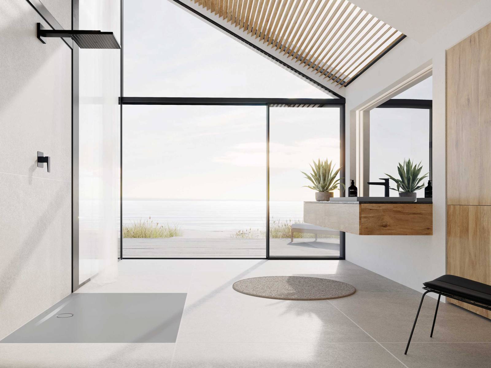 Entworfen vom Berliner Designer Werner Aisslinger überzeugt die emaillierte Duschfläche «Superplan Zero» nicht nur durch elegante Zurückhaltung, sondern auch durch ihre komfortablen und nachhaltigen Eigenschaften. Bodeneben eingebaut wird die Duschfläche zum Badezimmerboden und erlaubt, aufgrund sehr schmaler Kanten, ein direktes Anfliesen mit fast unsichtbaren Fugen. Kaldewei.