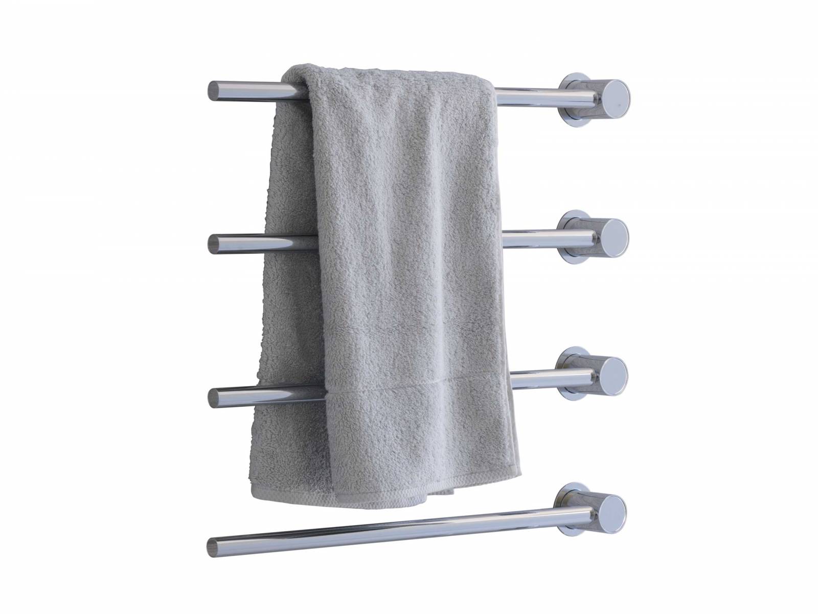 Wie viele Heizstäbe der Handtuchwärmer «T39» besitzt, entscheidet nicht der Hersteller, sondern der Nutzer. Das trifft auch auf die Abstände dazwischen zu. Eine separate Steuerung ist präzise auf die Elemente abgestimmt. Vola.