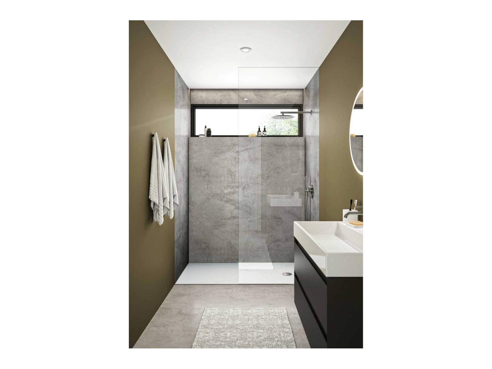 Die Duschwanne «Oslo» wird aus drei Zentimeter Mineralwerkstoff gefertigt und ist nicht nur langlebig, sondern auch sehr hygienisch. Die Oberfläche in Arctic White ist auf Wunsch mit einer Antirutschbeschichtung lieferbar. Repabad.