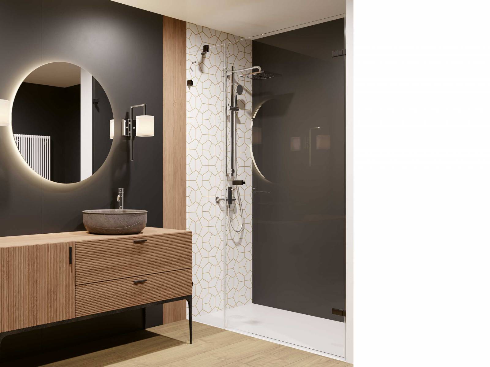 Duschwände aus Glas sollen lange schön bleiben - dafür sorgt «CareTec Pro» von Duscholux. Der spezielle Schutzfilm schützt das Glas vor Glaskorrosion, erleichtert die Reinigung und reduziert den Verbrauch von Wasser und Reinigungsmitteln. DUSCHOLUX.