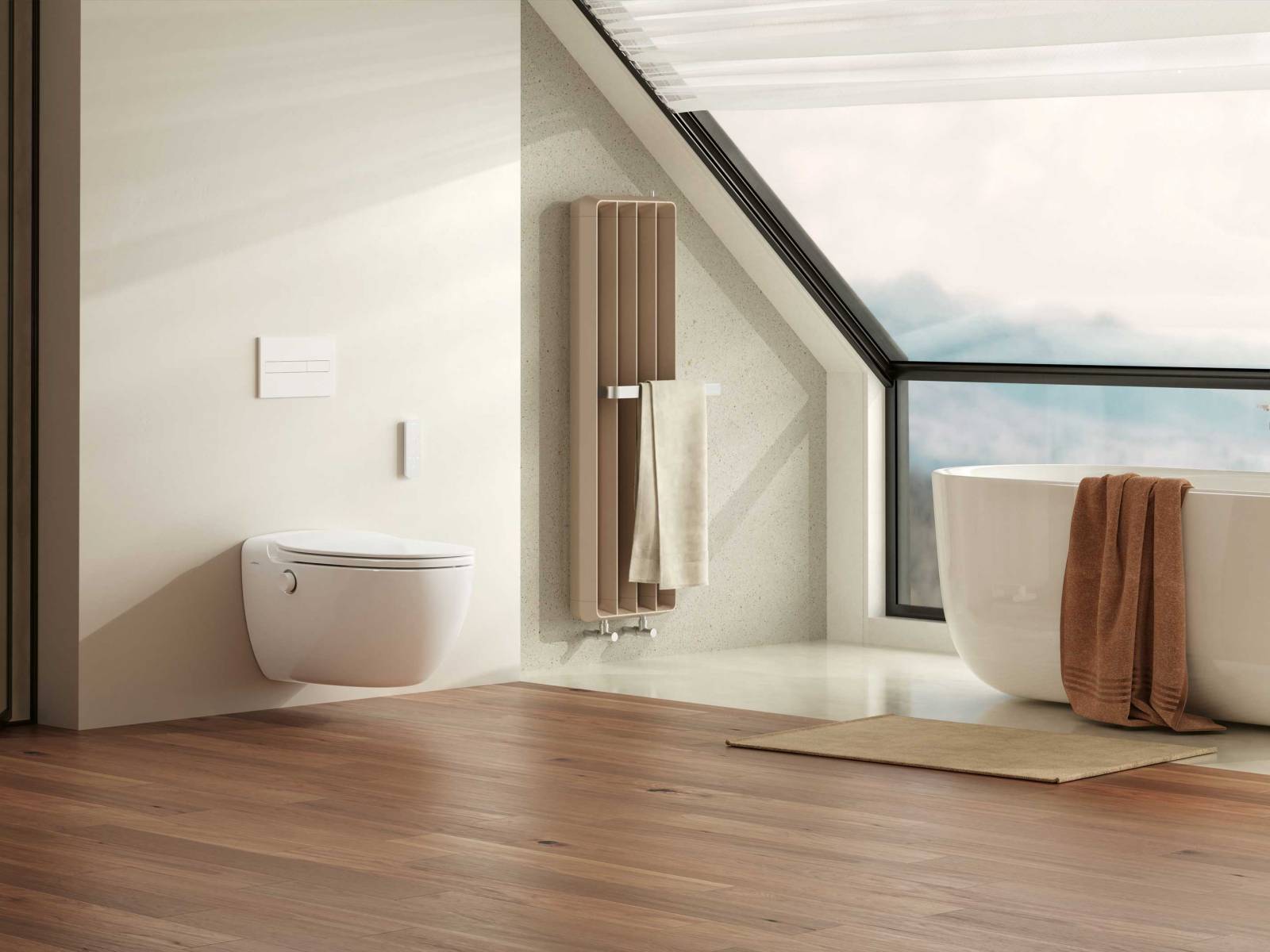 Das Dusch-WC «La Preva P1» verbindet Design mit innovativen Hygienetechnologien, darunter eine sanfte Duschreinigung mit optionalem Föhn. Das Modell «P1S» bietet zusätzlich eine Auto-Open-Funktion und eine Sitzheizung für ein erweitertes Komforterlebnis im Badezimmer. LAPREVA.