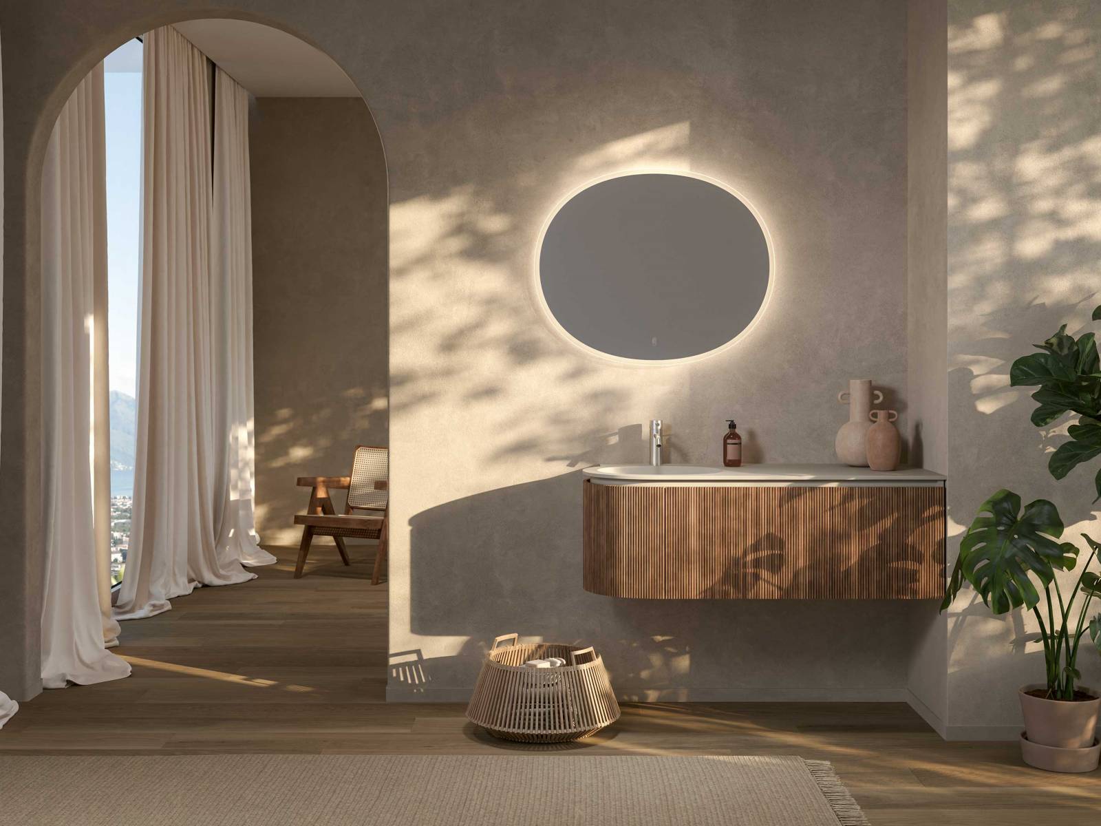 Für die brandneue Kollektion hat sich der Hersteller exklusiver Badmöbel aus dem Seetal von der Natur und der reinigenden Kraft des Wassers inspirieren lassen. «Flow» zeichnet sich durch seine geschmeidig runden Formen aus. Die Front mit den attraktiven Rillen gibt es in Echtholz oder gussfähigem Mineralwerkstoff. TALSEE.