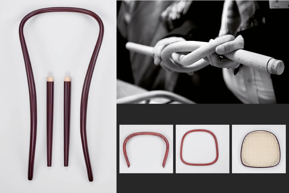 Mit dem 1859 entwickelten Stuhl «Nr. 14» (heute 214) feierte Michael Thonet seinen Durchbruch. Zum 200-jährigen Firmenjubiläum präsentiert Studio Besau Marguerre eine farbige Ausführung des berühmten Kaffeehausstuhls. 