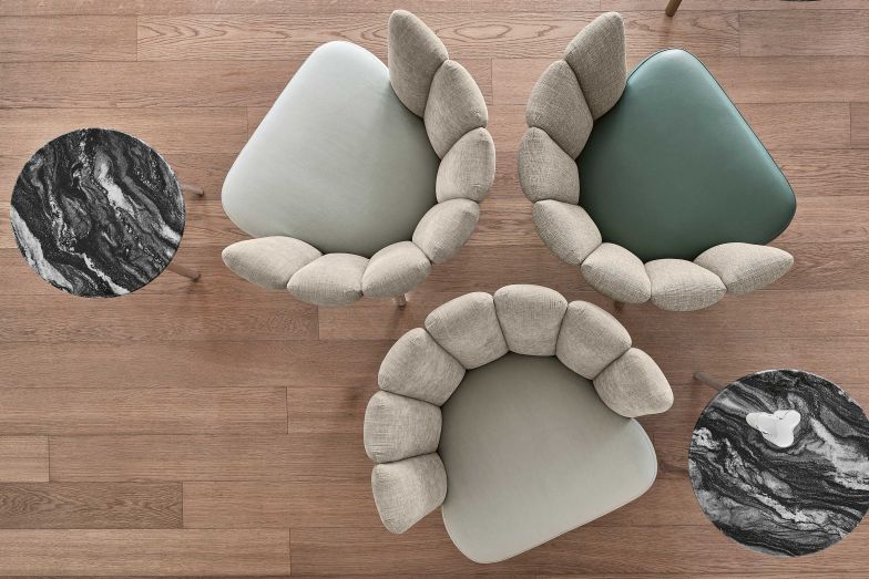 Die Sessel der Serie «Gaia» sind mit niedriger oder hoher Rückenlehne im Programm von KFF.