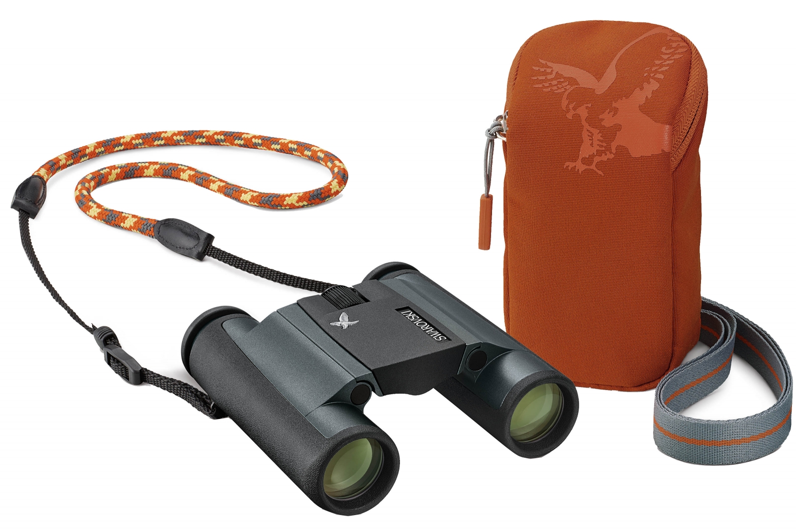 Ein Leichtgewicht mit Weitblick ist das Fernglas «CL Pocket Mountain», das dank des faltbaren Brückendesigns wenig Platz beansprucht und deshalb nicht im Rucksack fehlen darf. Grosses Sehfeld, hundertprozentige Brillenträgertauglichkeit, optimierte Randschärfe und bestechend farbechte Bilder sind trotz der kleinen Abmessung garantiert. Swarovski Optik.