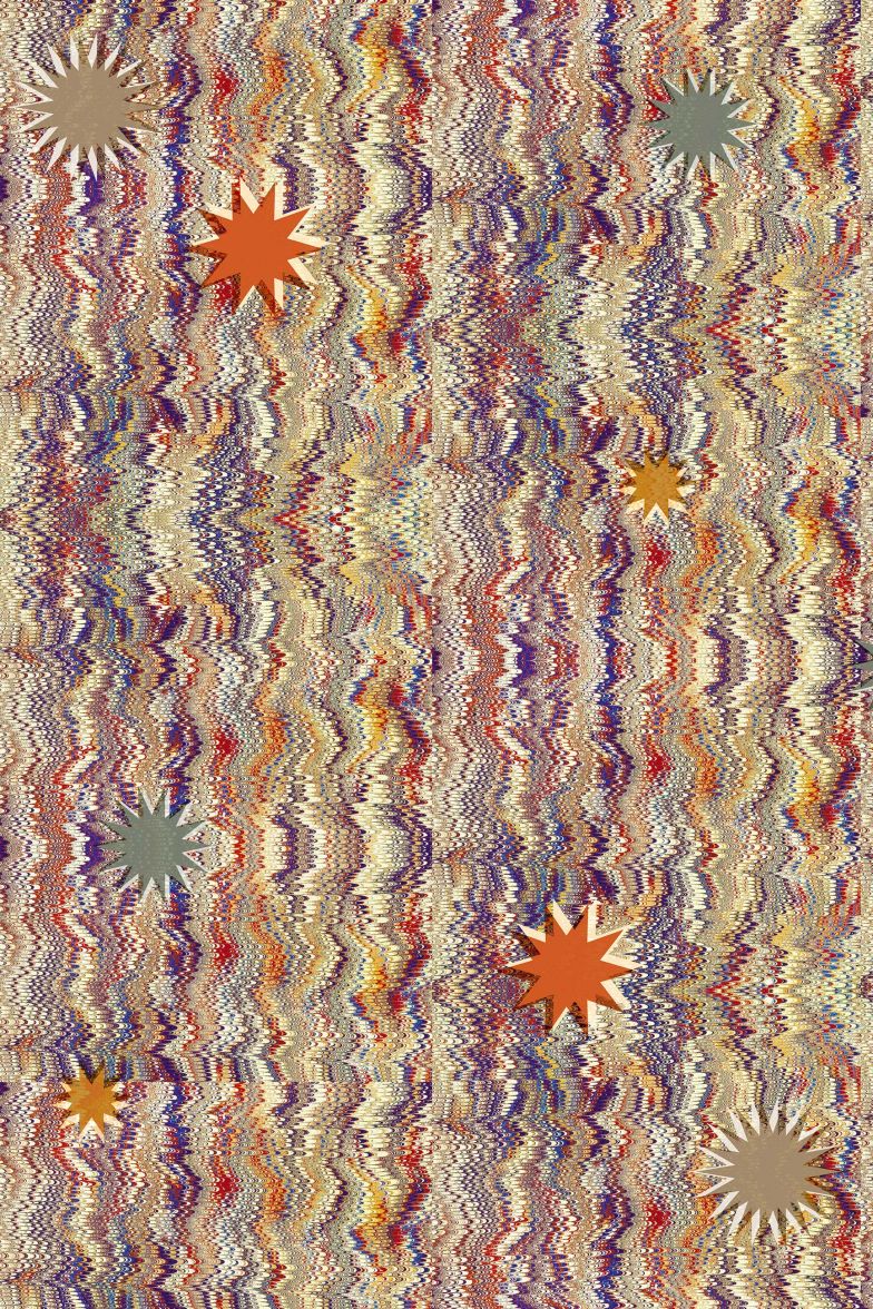 Auch das sind die 1970er-Jahre: Manchmal haben ihre Arbeiten etwas Psychedelisches, zum Beispiel bei der «Starlight»-Tapete für Wall&Deco.