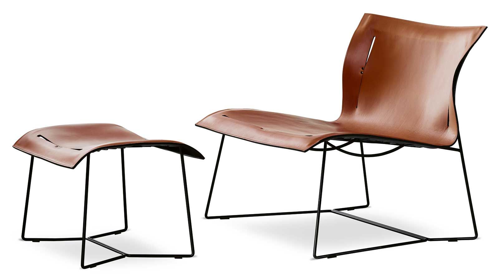 Weniger Material geht kaum: Der Loungechair «Cuoio» entstand für Walter Knoll. Man kann sich gar nicht vorstellen, ihn irgendwann nicht mehr haben zu wollen. Falls doch, sind Leder und Stahl sortenrein voneinander trennbar.