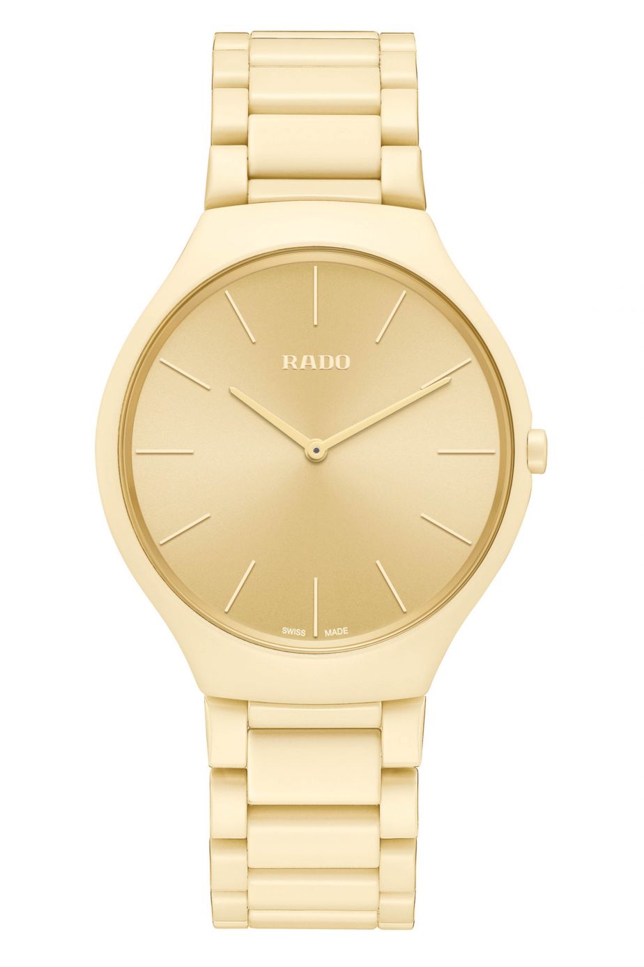 Die bekannte Uhrenmanufaktur kreierte zu Ehren des schweizerisch-französischen Architekten und Designers Le Corbusier eine Farbkollektion nach der Polychromie Architecturale. Die langlebigen, leichten und kratzfesten Uhren der Reihe «True Thinline» zeichnen sich durch Hightech-Keramik und eine Monobloc-Gehäusekonstruktion aus. Als Sonderedition «True Thinline Les Couleurs Le Corbusier» sind sie in neun von den insgesamt 63 Farben in limitierter Stückzahl erhältlich. Rado.