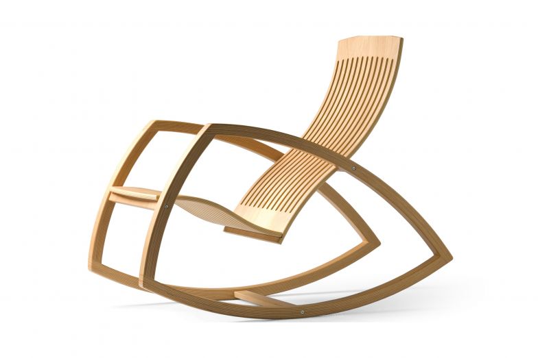 Die Form des Schaukelstuhls «Gaivota» soll an den Abdruck erinnern, den ein Körper beim Sitzen im Schnee hinterlässt. Vor diesem Hintergrund schuf der Designer Renaud Bonzon einen markanten Stuhl aus Buchenholz, der sowohl durch seine Optik, als auch ergonomischen Sitzkomfort überzeugt. Objekto.