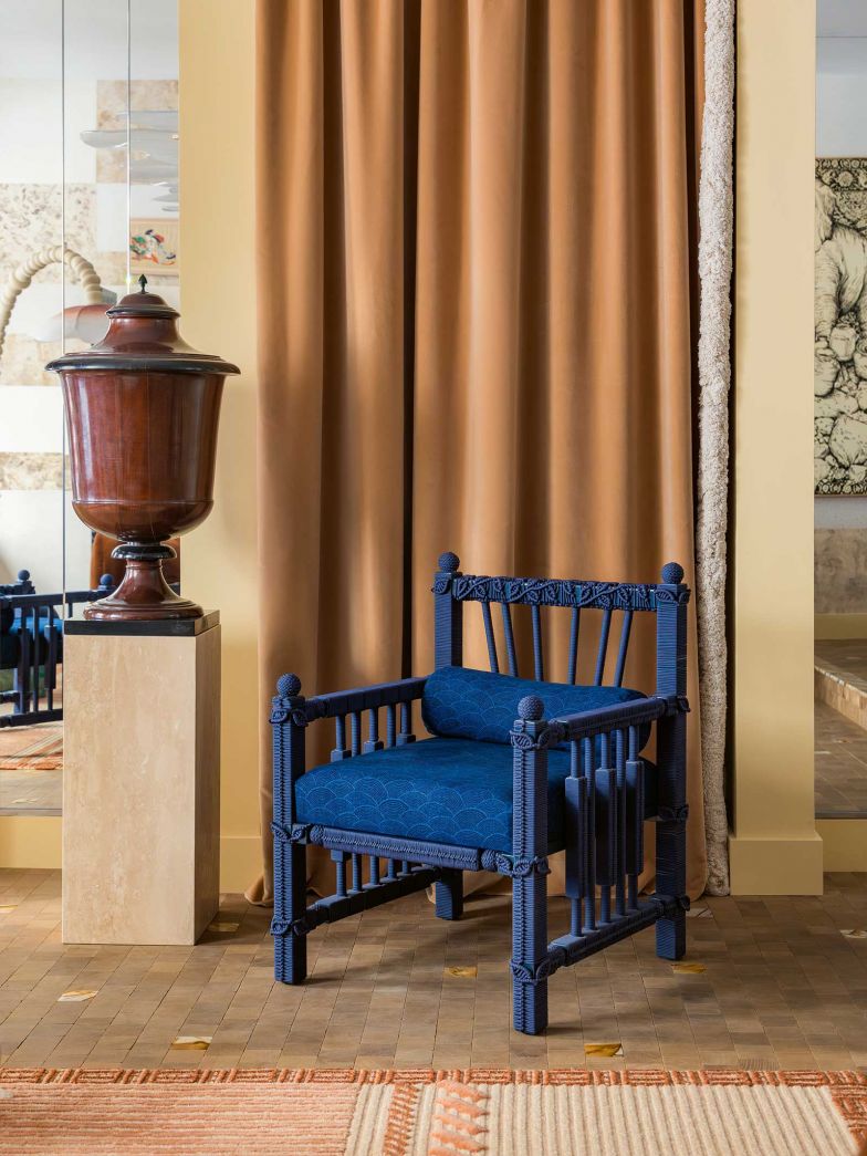 Darauf fühlt man sich wie eine Königin oder ein König: Dieser Stuhl mit dem Namen «Madras» entstand in Zusammenarbeit mit der Pariser Interior Designerin Laura Gonzalez.