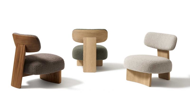 Neue Wege für Team7: Der Lounge-sessel eignet sich nicht nur für den privaten Wohnbereich. Als Signature Piece im Hotel oder Objektbereich präsentiert er sich auch gerne einem breiten Publikum. Foto: TEAM7