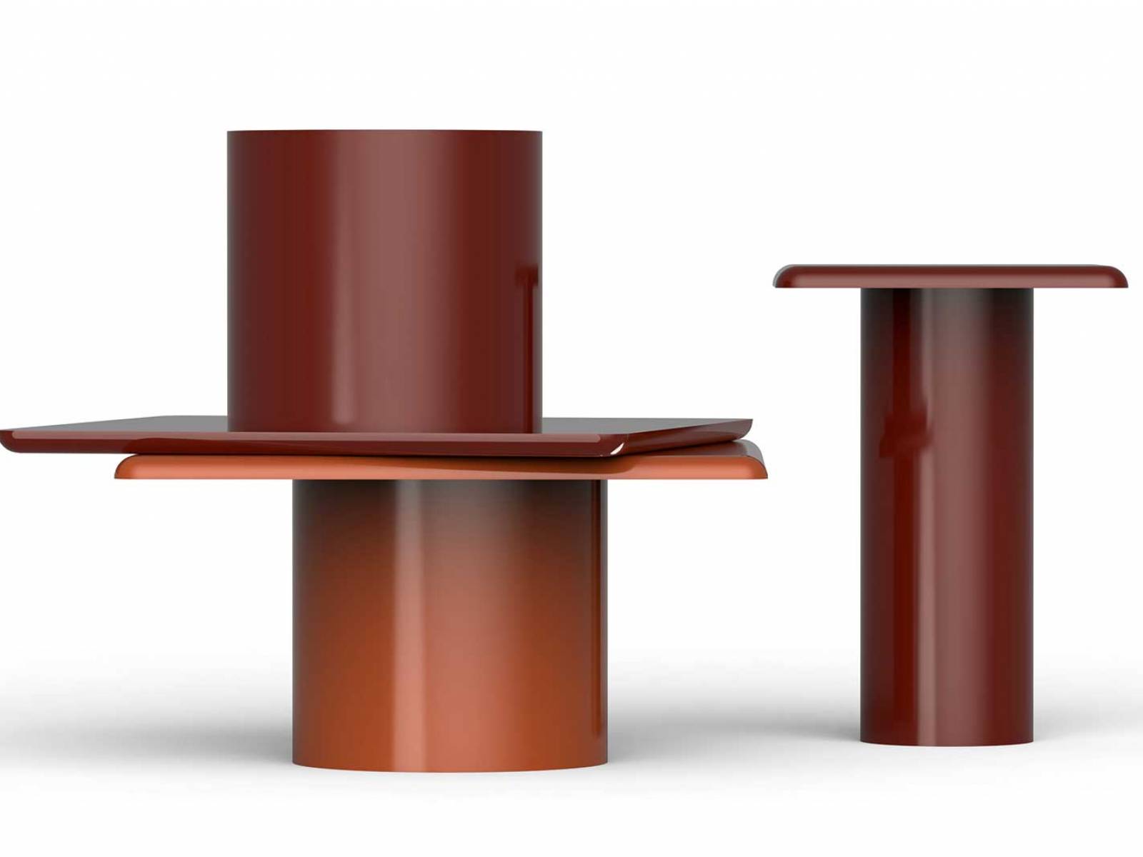 Mit «Snap» interpretierte Francesco Favaretto geometrische Urformen auf spielerische Weise neu. Das Design der peppigen Couch­tische erinnert an den Brutalismus, wirkt dank sanfter Konturen und glänzender Farben jedoch überraschend leicht – und zugleich charakterstark. TALENTI.