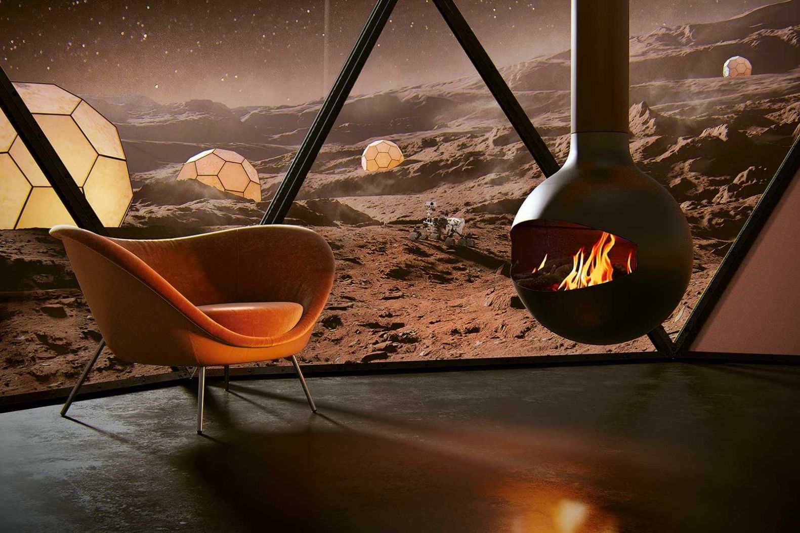 Sein oder Nichtsein ist beim Anblick dieses Flammenspiels eine berechtigte Frage. Denn es handelt sich um ein täuschend echtes, dreidimensionales Feuererlebnis, das durch ein holografisches Bildschirmsystem erzeugt wird. Keramische Holzscheite und das Knistern der Flammen runden das emissionsfreie Gesamterlebnis ab, das das Modell «Bathyscafocus Holographic» der neuen brennstofffreien Serie an Design-Feuerstellen von Focus bietet. wirth-schmid.ch