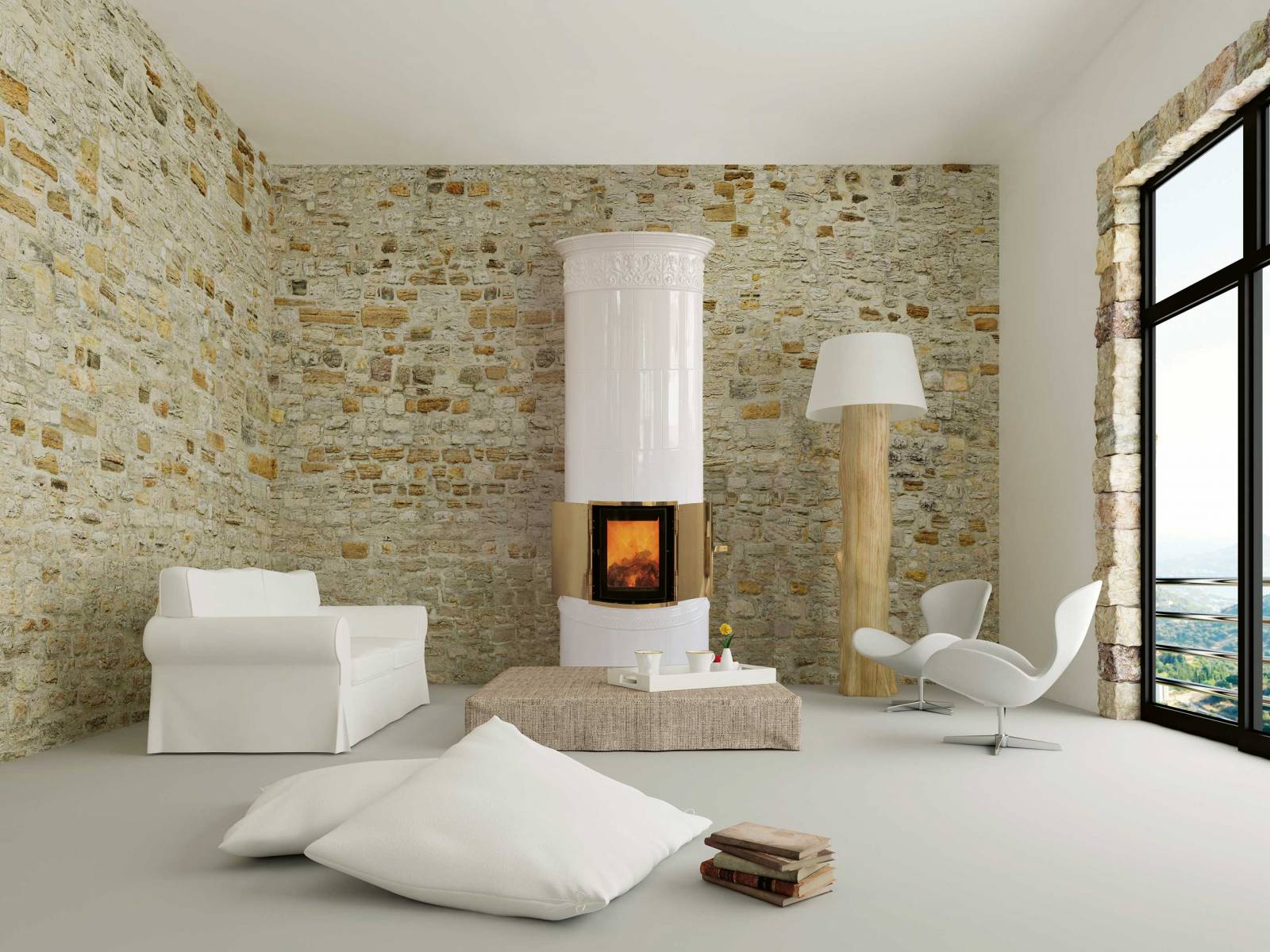 Keramische Kacheln sind dafür bekannt, die aufgenommene Energie als wohlige Strahlungswärme gleichmässig und langsam wieder an den Raum abzugeben. «Reimanns Krona 12» in Brillantweiss verleiht diesem traditionellen, energiesparenden System ein elegantes, fast schon majestätische Aussehen. Reimann`s Krona.