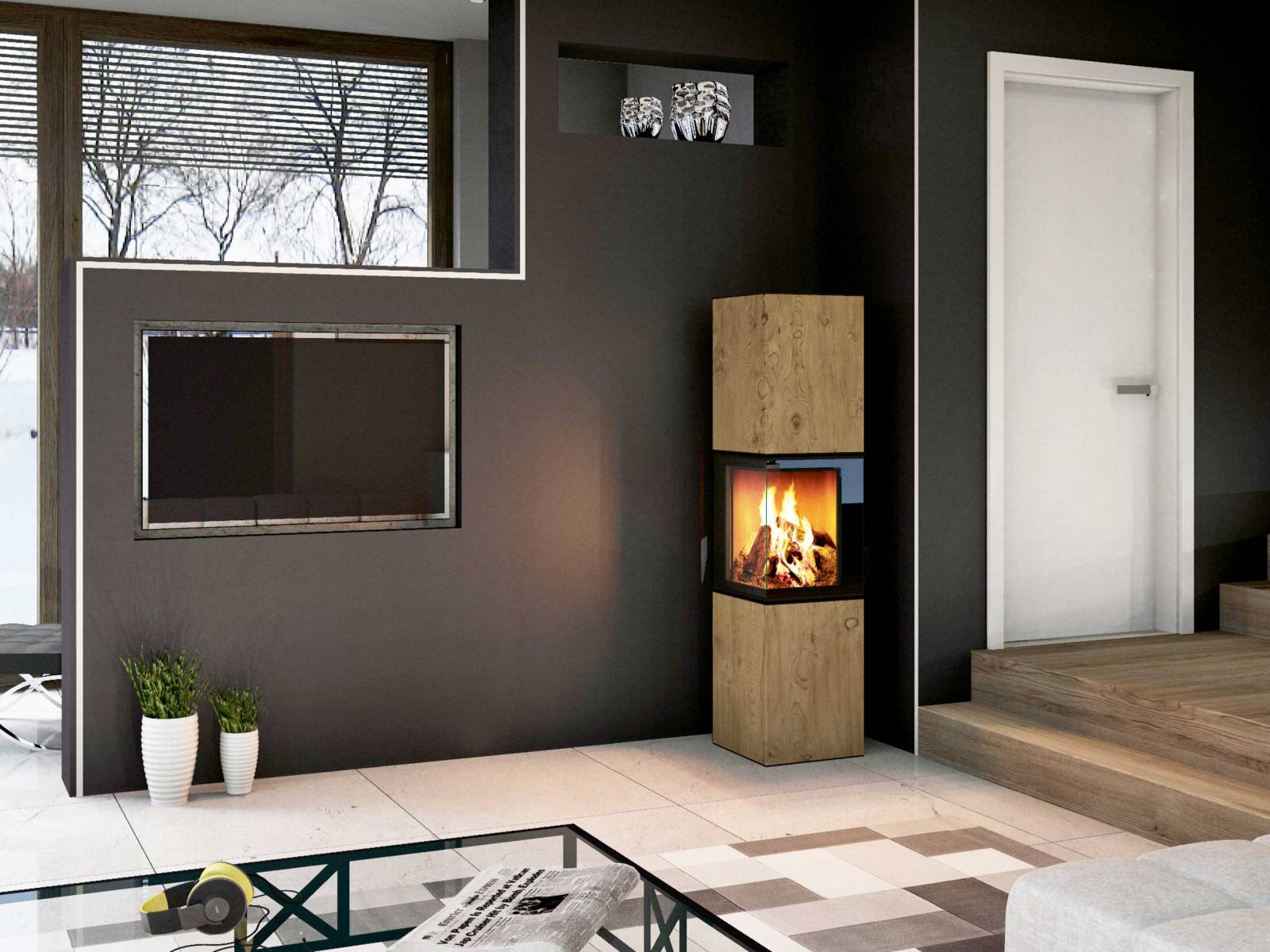 «S20» ist eines von insgesamt 16 Modellen der Neocube-Serie, die sich durch ein grosszügiges Feuerpanorama und die individuelle Gestaltungsmöglichkeit auszeichnen. Acht hochwertige Sinterkeramik-Oberflächen stehen zur Auswahl, darunter auch Holzoptik. Alle Modelle sind mit moderner Verbrennungstechnik sowie einem hochschiebbaren und belüfteten Scheibenmechanismus ausgestattet. Markus Rüegg.