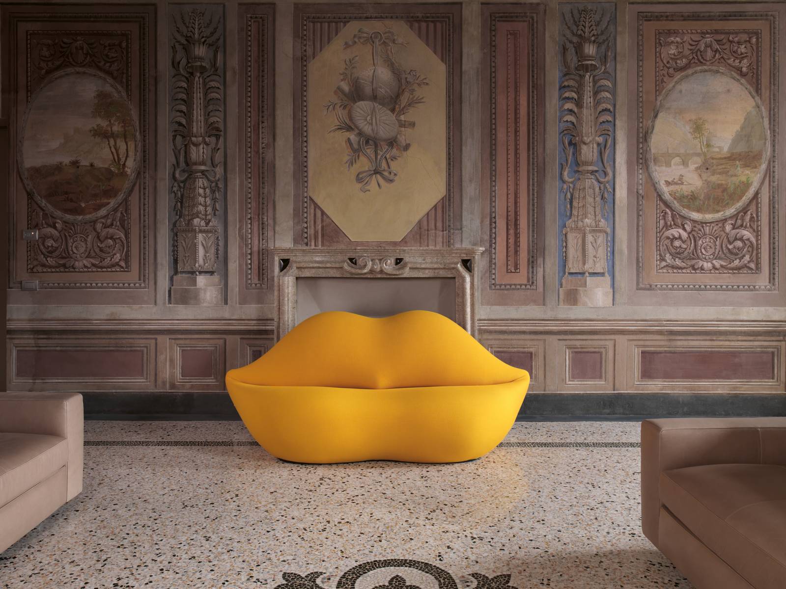 Anlässlich seines 50-jährigen Jubiläums feiert der Möbelhersteller sein kultigstes Sofa mit einer unbegrenzten Auflage in 25 neuen Farben, die der Designikone, welche im wahrsten Sinne des Wortes schon in aller Munde war, einen neuen Look verleihen. «Bocca» wurde bereits 1970 von Studio 65 entworfen und erfreut sich noch heute grosser Beliebtheit. Gufram.