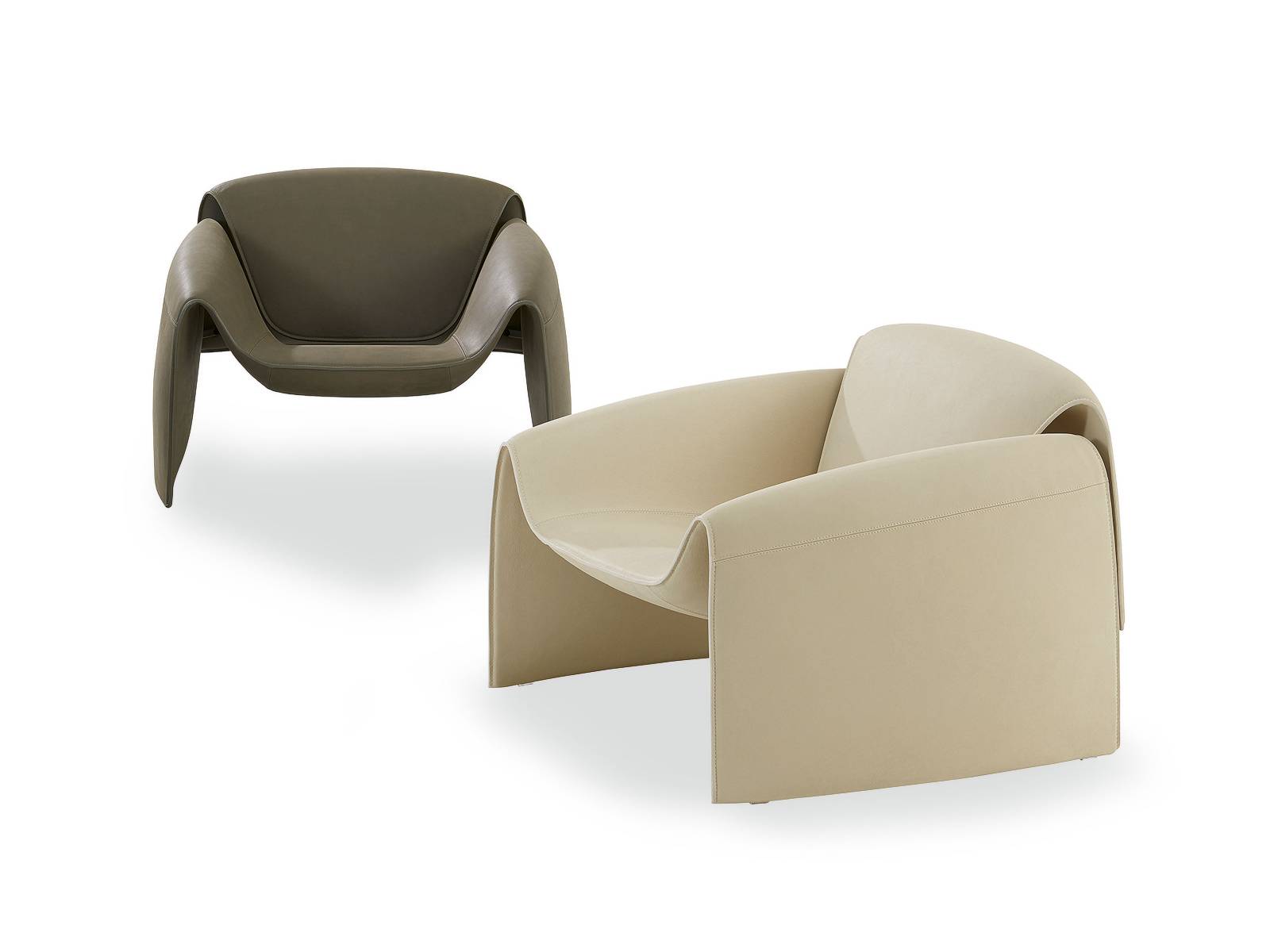 Unverkennbar ist die Ähnlichkeit zwischen den voluminösen Ledersesseln des letzten Jahrhunderts und der modernen Version von Jean-Marie Massaud. Der Designer übertrug die wichtigsten Merkmale in die heutige Zeit und präsentiert mit «Le Club» ein lässiges, lederbezogenes Modell, das filigran, aber dennoch gemütlich ist. Poliform.