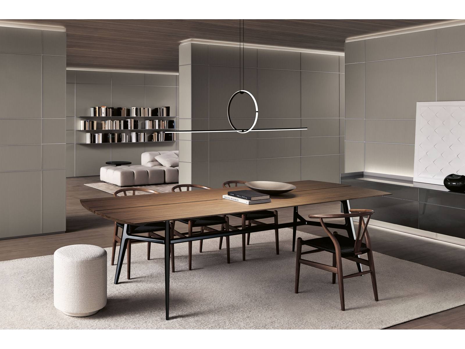 Mal wieder gemeinsam an einem Tisch sitzen, das wünschen wir uns für 2021. An «Francis» theoretisch kein Problem, denn es gibt ihn nicht nur mit 105 verschiedenen Oberflächen, sondern auch in acht unterschiedlichen Grössen, von rund über quadratisch bis rechteckig. Design: Giuseppe Bavuso. Rimadesio.