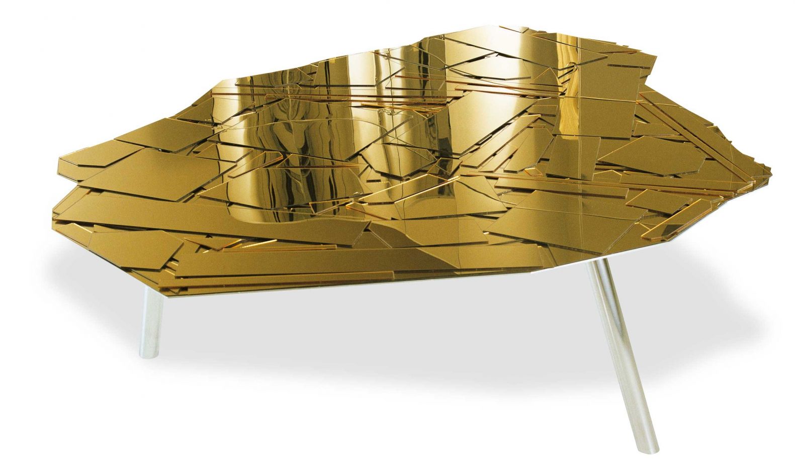 Mosaik aus Spiegelsplittern: Tisch «Brasilia» von Fernando und Humberto Campana, EDRA.COM