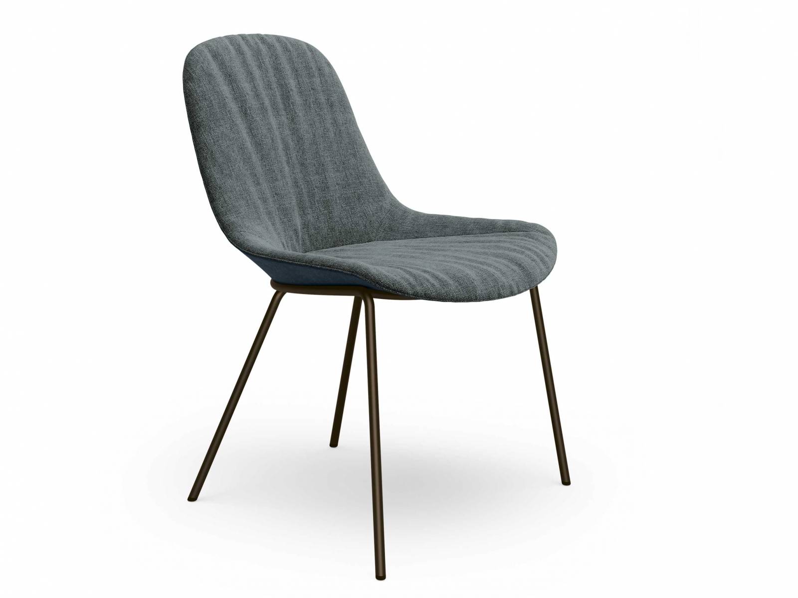 Für die neue Variante von Stuhl «Sheru evo» kommt keine Schaumpolsterung, sondern ein 3D-Mesh-Gewebe zum Einsatz, das in den Bezug eingearbeitet ist. Das Verkleben der Schale wird vermieden, der Bezug lässt sich leicht wechseln. Dem noch nicht genug besteht die Schale aus Post-Industrie-Rezyklat. WALTER KNOLL.