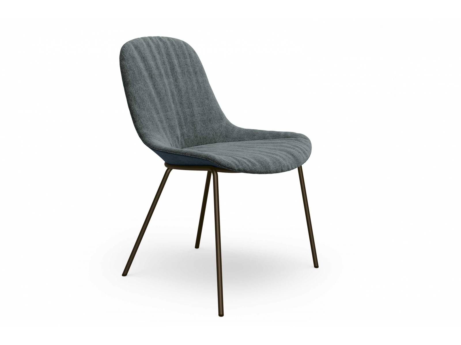 Für die neue Variante von Stuhl «Sheru evo» kommt keine Schaumpolsterung, sondern ein 3D-Mesh-Gewebe zum Einsatz, das in den Bezug eingearbeitet ist. Das Verkleben der Schale wird vermieden, der Bezug lässt sich leicht wechseln. Dem noch nicht genug besteht die Schale aus Post-Industrie-Rezyklat. WALTER KNOLL.