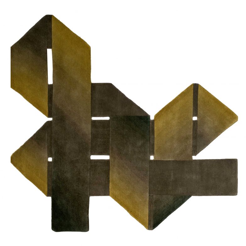 Das Muster von «Unlimited» ist wiederholbar und wirkt wie ein breites Band, das kunstvoll auf den Boden zu einer Fläche gelegt wurde. Der Teppich ist ein Entwurf von Bruno Tarsian und aus 100 % Himalaya-Wolle gefertigt. ILLULIAN.COM