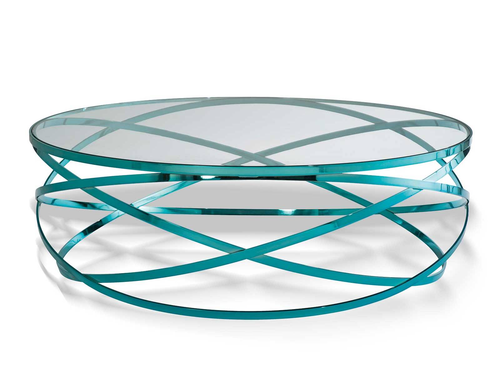 Ein Tanz aus Stahl und Schwerelosigkeit: Cédric Ragots Couchtisch «Evol» lässt drei Kreise wie Elektronen um einen unsichtbaren Kern kreisen – eine kühne Verschmelzung von Fantasie und Ingenieurskunst. roche-bobois.com